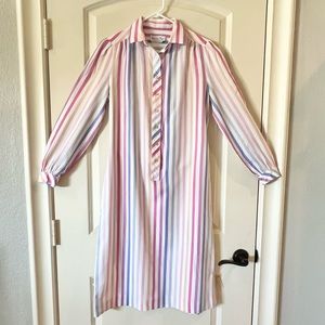 Vintage Schrader Sport Pastel Striped Multicolor Dress
